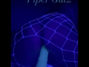 Preview 2 of Piper rides glow in the dark horse dildo and cums loudly multiple times!