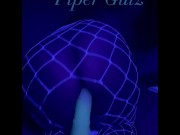 Preview 3 of Piper rides glow in the dark horse dildo and cums loudly multiple times!