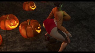 3D Cosplay Second Life Velma Scooby-Doo Shaking Her Delectable Body