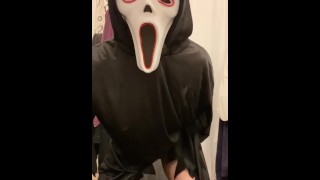 Ghostface Masturbating On Halloween With Dirty Talk And Hard Cumming