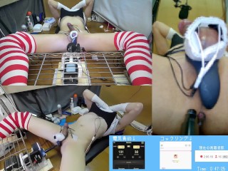 おちんちんとアナルを晒しながらメスイキ我慢しているメスイキ人形さらし配信,島風コス,女装,2021-09-18_3