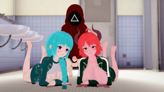 Horny Hentai Girls Were Fucked Hard In SQUID GAME PART 2