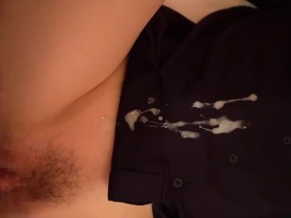 Masturbation while Blowjob ❤︎vagina Orgasm Cumshot on Clothes