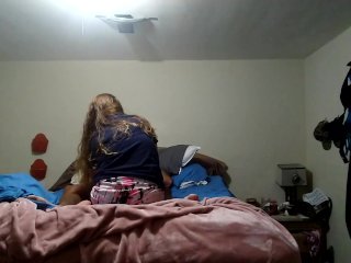 Babysitter sucking Latino cock and taking dick missionary part 2