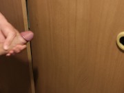 Preview 2 of Cumshot to the closet door, nice load