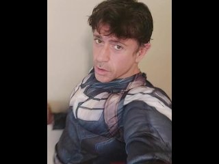 jerkoff, solo male, america cosplay, cumshow
