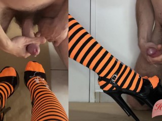 Happy Halloween ! Candy and Cum for my Heels