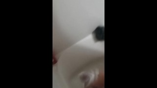 Hairy Teen Jerks His Soapy Cock