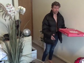 Maolo Delivers Pizza Naked to Hungry Construction Guys!