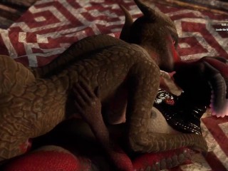 Плотский инстинкт - Сексуальная сцена Интимный Драконид - несколько форм
