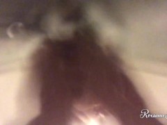 giantess takes a shower and pees