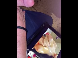 Horny Cum Filled Guy Edging to Couples on Pornhub Until Hard Cock Erupts