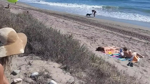 Nudist Beach FUN and SEXY PEE in Public