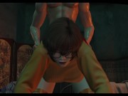 Preview 3 of POV - Slutty Velma Fucking her huge ASS (3D Cosplay)