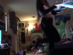 SexyStripper Cow Girl Light Whip Dance (SFW)