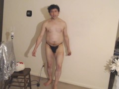 Bodybuilder Performs in Thong Instead of Bikini Turns Naked & Raw! - Screenshot 5 of 16 - Tight Black Thong