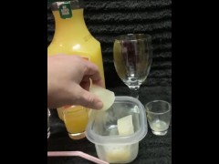 Video Own-Cum Tequila Sunrise = 3 cum ice cubes, fresh load of cum, shot of OJ, shot of tequila 