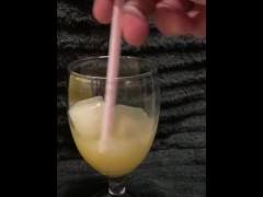 Own-Cum Tequila Sunrise = 3 cum ice cubes, fresh load of cum, shot of OJ, shot of tequila 