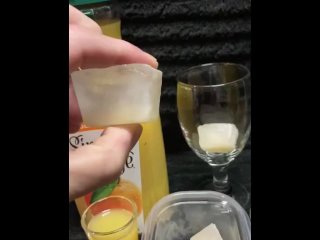 Own-Cum Tequila Sunrise = 3 cum ice cubes, fresh load of cum, shot of OJ, shot of tequila