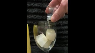 Own-Cum Tequila Sunrise = 3 cum ice cubes, fresh load of cum, shot of OJ, shot of tequila 