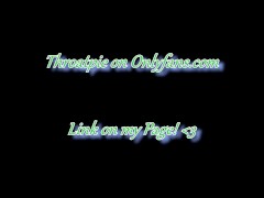 Big Natural Tits Goth Puts on Green Lipstick & Glasses Before Getting Facefucked and Creampied