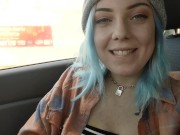 Preview 2 of Fucking My Tight Pussy in a Car Wash | @FakeAnnaLee | Thanks for 500 subs!