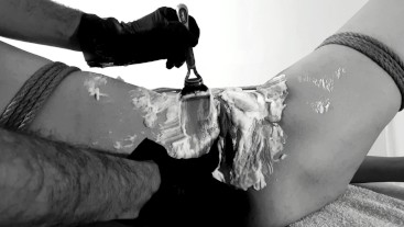 Kinktober day 15 - SHAVING KINK: Tied her up, shaved her pussy and made her squirt: Bdsmlovers91