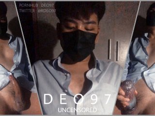 *UNCENSORED* Handsome Asian Guy Jerking Off and Horny Cum Shot #DEO97