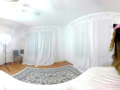 Cute CamStar Banksie Flashes & Dances in Virtual Reality!