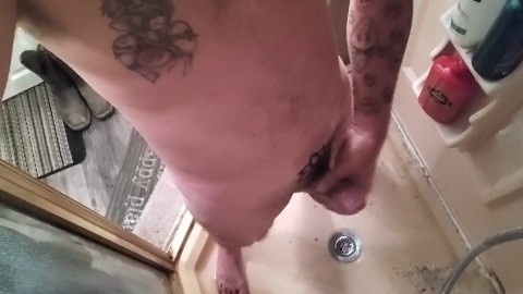 Peeing on my self while masturbating in the shower!