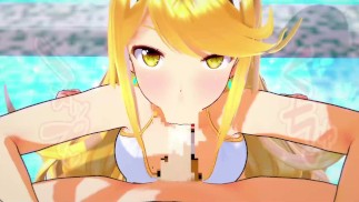 【ゼノブレイド2 ヒカリ2】ヒカリ2がフェラチオで搾り取ってくれるだけ