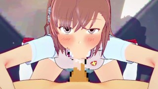 A Certain Scientific Railgun Mikoto Misaka Mikoto Misaka Just Squeezes It Out With A Blowjob