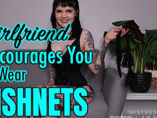 Screen Capture of Video Titled: GF Encourages You to Wear Fishnets