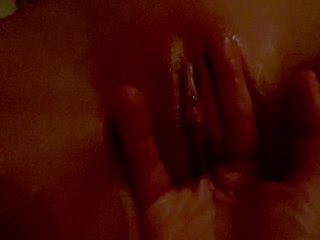 female orgasm, oil massage, pussy, close up fingering