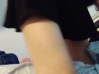 Shy Girl Humps_Pillow, Wishing for Cock Instead