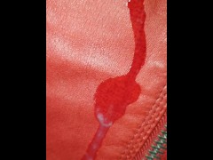 Cummed my gf leather jacket 