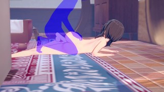 KonoSuba Hentai - Мегумин трахнули с кремпаем