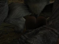 Troll fucks Yennefer in a cage