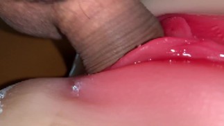 【amateur：Japan】Ejaculation on a fake raw vagina　リアルなオナホールに中出し