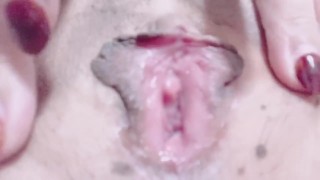 She Resists The Urge To Cum And Drips From Her Pink Pussy Which Is Spread Open To Reveal The Hideous Part Inside