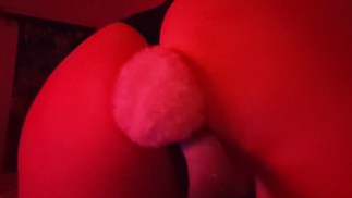 Amateur slut takes bad dragon chance until huge creampie