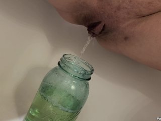 pissing, pee fill, exclusive, big ass