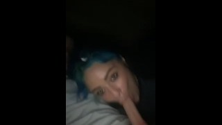 When I'm Bored A Slut With Purple Hair Licks My Dick
