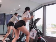 Preview 1 of 偷拍Swag daisybaby在健身房把她幹到高潮Candid Asian hot beauty fucks her to orgasm in the gym