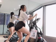 Preview 2 of 偷拍Swag daisybaby在健身房把她幹到高潮Candid Asian hot beauty fucks her to orgasm in the gym