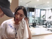 Preview 3 of 偷拍Swag daisybaby在健身房把她幹到高潮Candid Asian hot beauty fucks her to orgasm in the gym