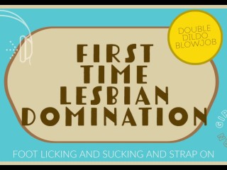 First Time Lesbian Domination FEET & STRAP ON Audio