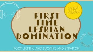 Eerste Keer Lesbische Dominantie VOETEN & STRAP OP Audio