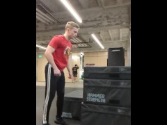 Box jumping at the gym lol