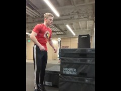 Box jumping at the gym lol